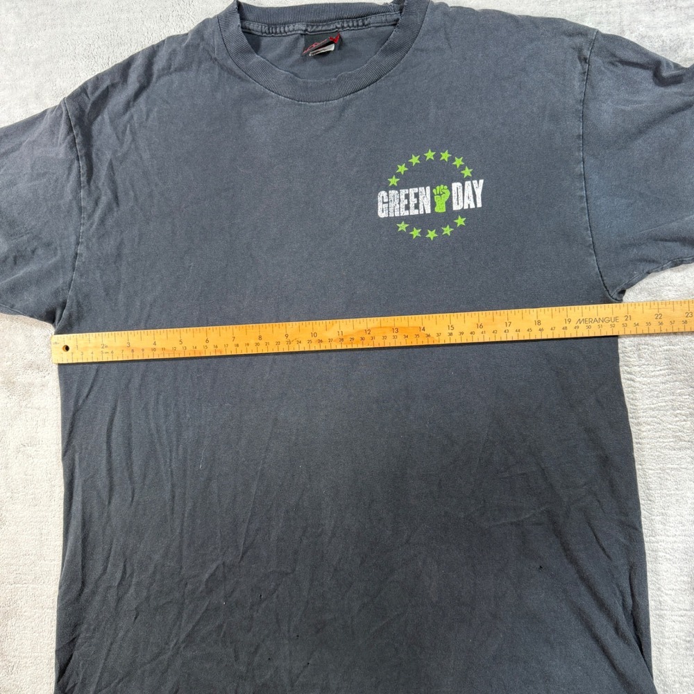 Green Day Shirt Mens Large Black Vintage 2004 Y2K American Idiot Band Grunge - Picture 11 of 12